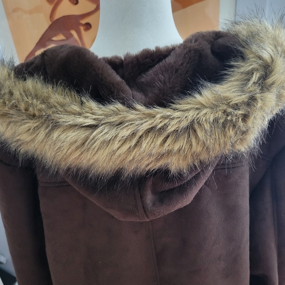 NWT Urban Code Coat Faux Suede Parka - Picture 5 of 9